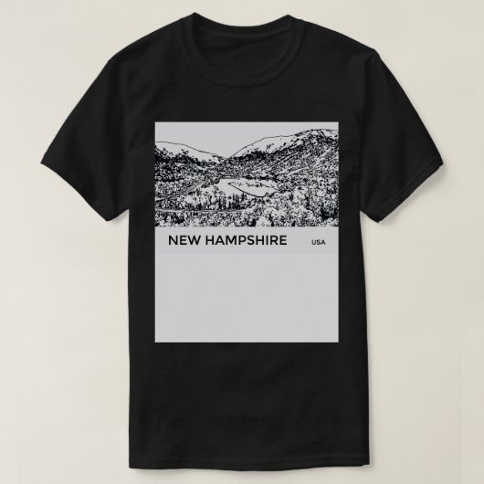 New Hampshire USA T-shirt (Design voorkant)