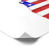 New Hampshire USA vlag silhouette state map Poster (Hoek)