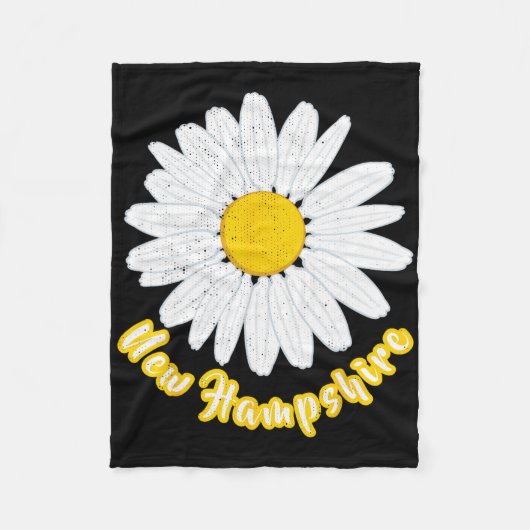 New Hampshire Vacation Flower Meadow Daisy Petals  Fleece Deken (Voorkant)