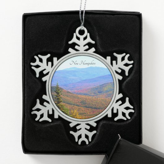 New Hampshire Valley Pewter-Ornament Tin Sneeuwvlok Ornament (Kistje)
