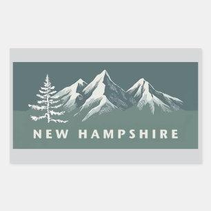 New Hampshire Verenigde Staten Rechthoekige Sticker