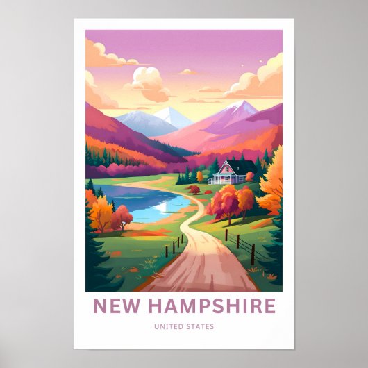 New Hampshire Verenigde Staten Reizen Poster (Voorkant)