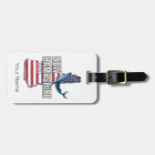 New Hampshire Verenigde Staten Retro State Kaart Bagagelabel (Voorkant horizontaal)