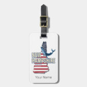 New Hampshire Verenigde Staten Retro State Kaart Bagagelabel (Voorkant verticaal)