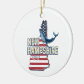 New Hampshire Verenigde Staten Retro State Kaart Keramisch Ornament (Links)