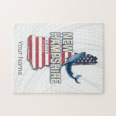 New Hampshire Verenigde Staten Retro State Kaart Legpuzzel (Horizontaal)
