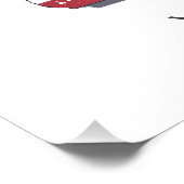 New Hampshire Verenigde Staten Retro State Kaart Perfect Poster (Hoek)