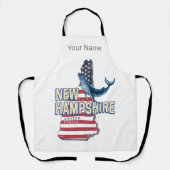 New Hampshire Verenigde Staten Retro State Kaart Schort (Voorkant)