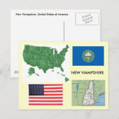 New Hampshire, Verenigde Staten van Amerika Briefkaart (Voorkant / Achterkant)