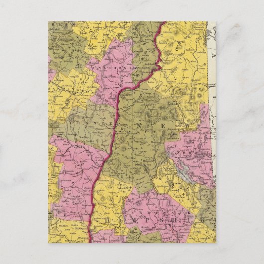 New Hampshire & Vermont Briefkaart (Voorkant)