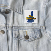 New Hampshire Vierkante Button 5,1 Cm (In situ)