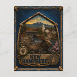 New Hampshire Vintage Reis Briefkaart
