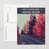 New Hampshire Vintage Reisbergen Briefkaart (Voorkant / Achterkant)