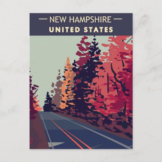 New Hampshire Vintage Reisbergen Briefkaart (Voorkant)