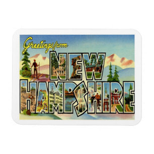 New Hampshire Vintage Travel Magneet