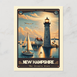 New Hampshire | Vintage van patriottische spirit Briefkaart