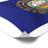 New Hampshire Vlag Poster Print (Hoek)