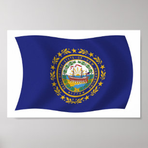 New Hampshire Vlag Poster Print