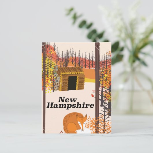 New Hampshire  VS reisposter Briefkaart (Staand voorkant)