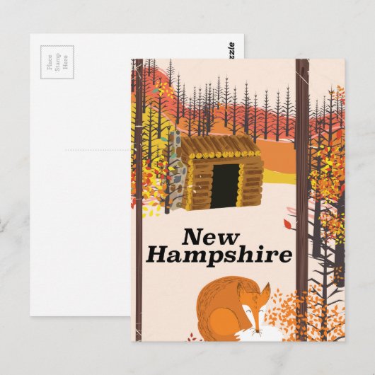 New Hampshire  VS reisposter Briefkaart (Voorkant / Achterkant)
