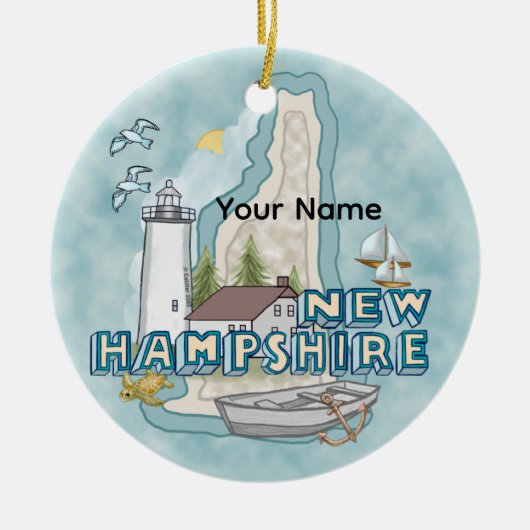 New Hampshire Vuurtoren Keramisch Ornament (Voorkant)