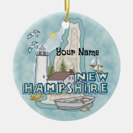 New Hampshire Vuurtoren Ornament (Voorkant)