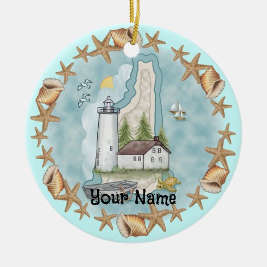 New Hampshire Vuurtoren Ornament (Voorkant)