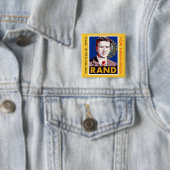 New Hampshire Wants Rand (Paul) Vierkante Button 5,1 Cm (In situ)