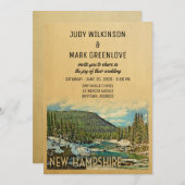New Hampshire Wedding Invitation  Natuur Kaart (Voorkant / Achterkant)