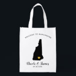 New Hampshire Wedding Welcome Bag, Black Gold Tas Boodschappentas<br><div class="desc">Vul deze welkomsttas met favoriete godies voor uw gasten als ze in New Hampshire aankomen!</div>