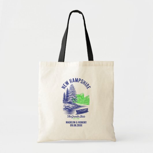 New Hampshire Wedding Welcome Bag, State Love Tote Bag (Voorkant)