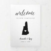 New Hampshire Wedding Welcome Letter & Itinerary Drieluik Programma (Cover)