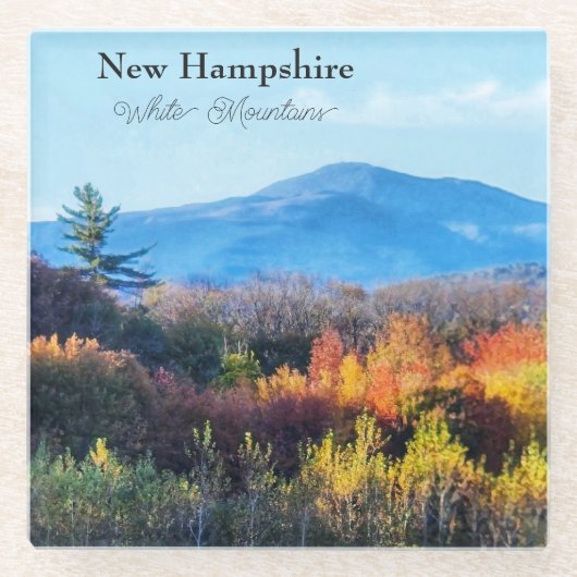 New Hampshire White Mountains Glazen Onderzetter (Voorkant)