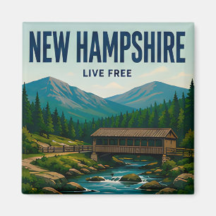 New Hampshire White Mountains New England Reizen Magneet