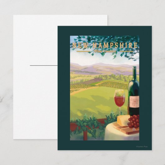 New Hampshire Wine Country Scene Briefkaart (Voorkant / Achterkant)