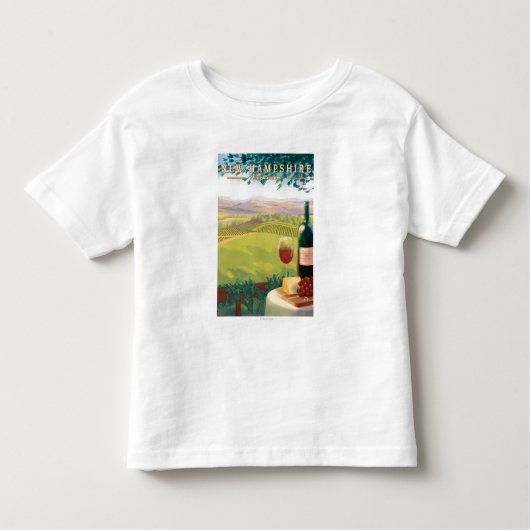New Hampshire Wine Country Scene Kinder Shirts (Voorkant)