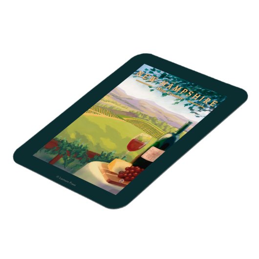 New Hampshire Wine Country Scene Magneet (Linkerzijde)