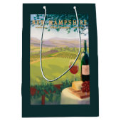 New Hampshire Wine Country Scene Medium Cadeauzakje (Voorkant)