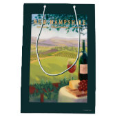 New Hampshire Wine Country Scene Medium Cadeauzakje (Achterkant)