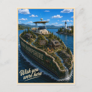 New Hampshire   Wish You Were Here   State Serie Briefkaart