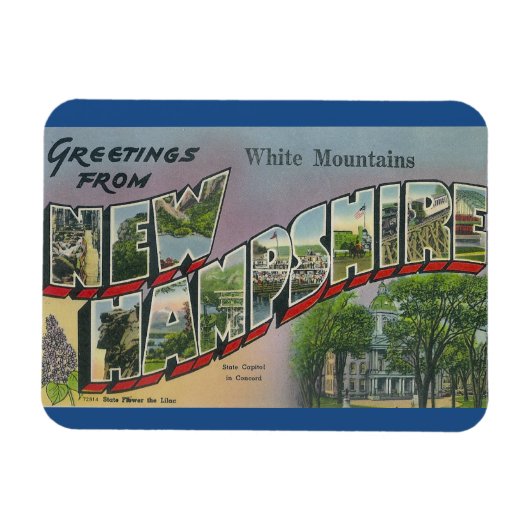 New Hampshire, Witte bergen magneet (Horizontaal)