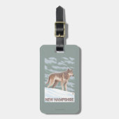 New Hampshire Wolf Scene Bagagelabel (Voorkant verticaal)