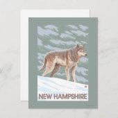 New Hampshire Wolf Scene Briefkaart (Voorkant / Achterkant)