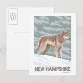 New Hampshire Wolf Scene Briefkaart (Voorkant / Achterkant)