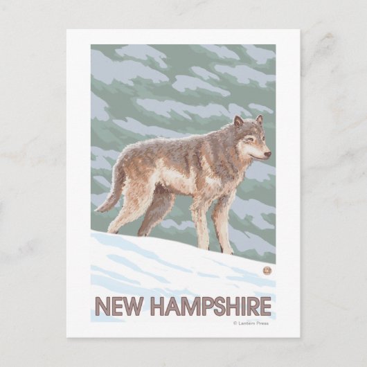 New Hampshire Wolf Scene Briefkaart (Voorkant)