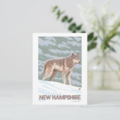 New Hampshire Wolf Scene Briefkaart (Staand voorkant)