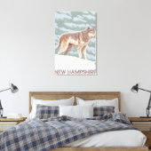 New Hampshire Wolf Scene Canvas Afdruk (Insitu (Slaapkamer))