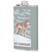 New Hampshire Wolf Scene Heupfles (Links)