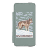 New Hampshire Wolf Scene Incipio iPhone Portemonnee Hoesje (Voorkant Agenda)