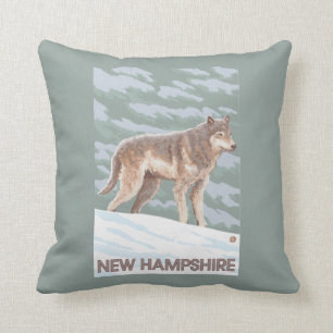 New Hampshire Wolf Scene Kussen